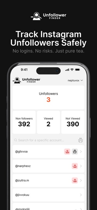 Unfollower Finder - Tracker Screenshot 1 of 5