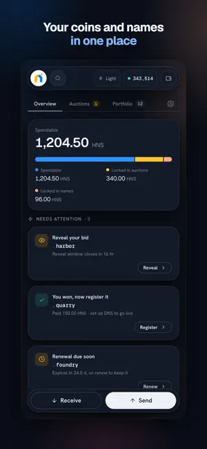 Namebase Wallet screenshot 1