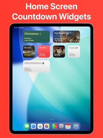 Countdown Widget Days to Event iPad screenshot