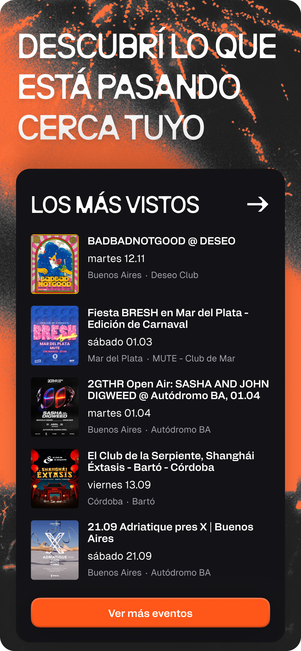 Venti - Eventos en vivo screenshot 4