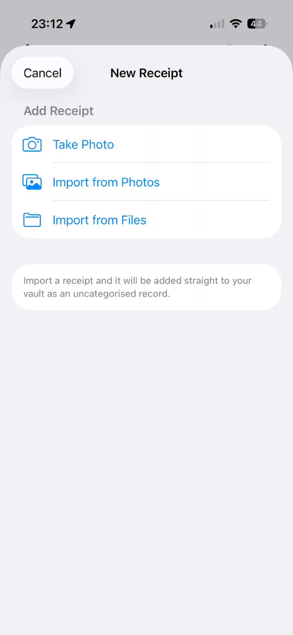 Screenshot #3 pour My Receipt Vault