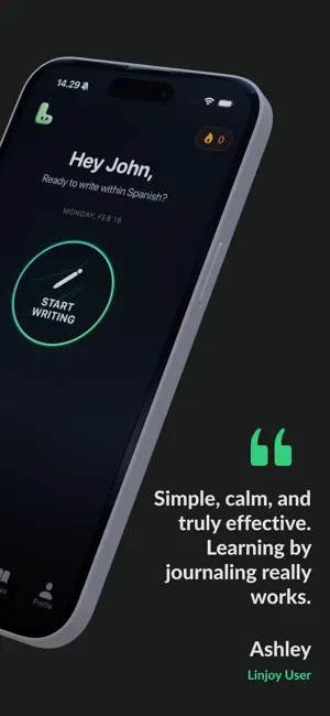 Linjoy: Language Journal iPhone screenshot 2