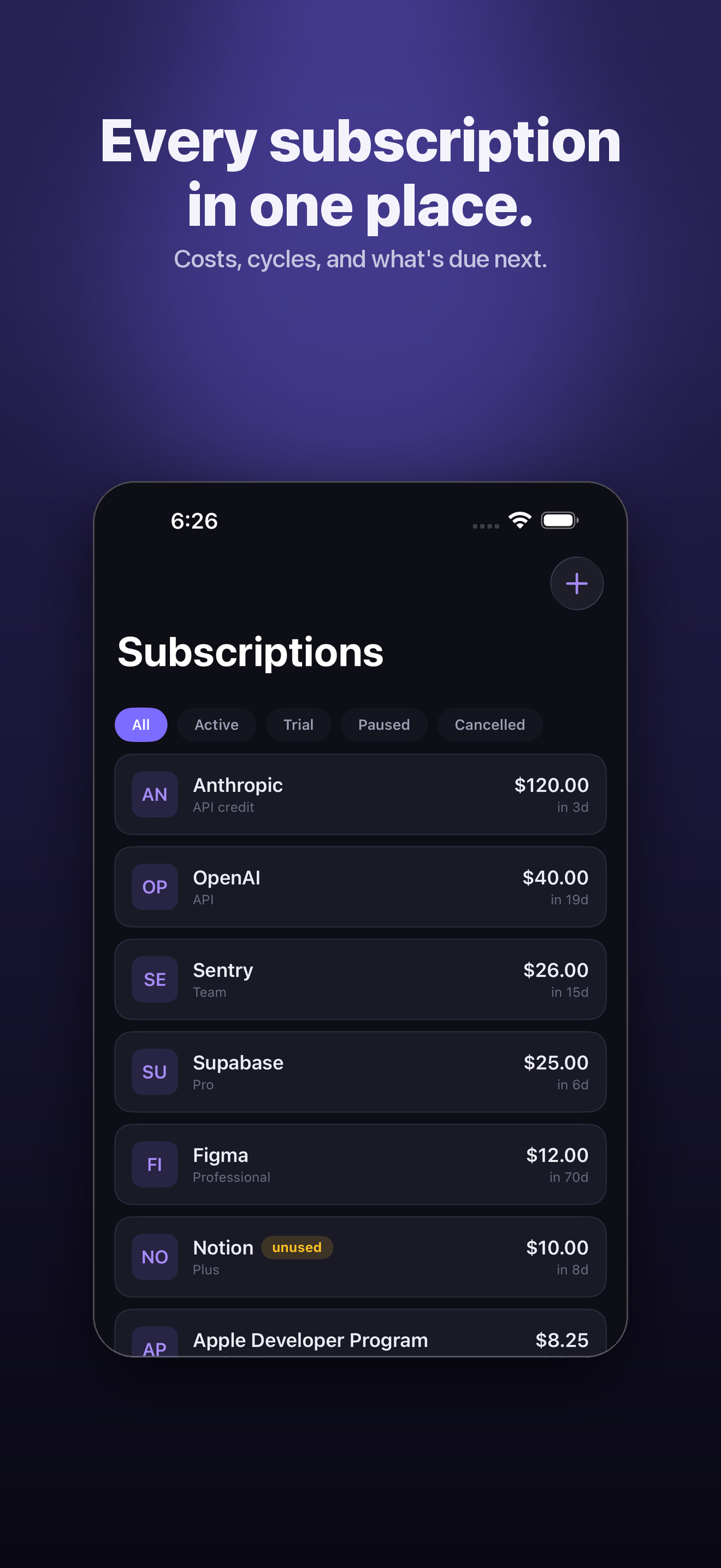 SubLedger: Subscriptions screenshot 4