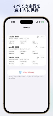 ClearSpeed GPS スピードメーター のスクリーンショット