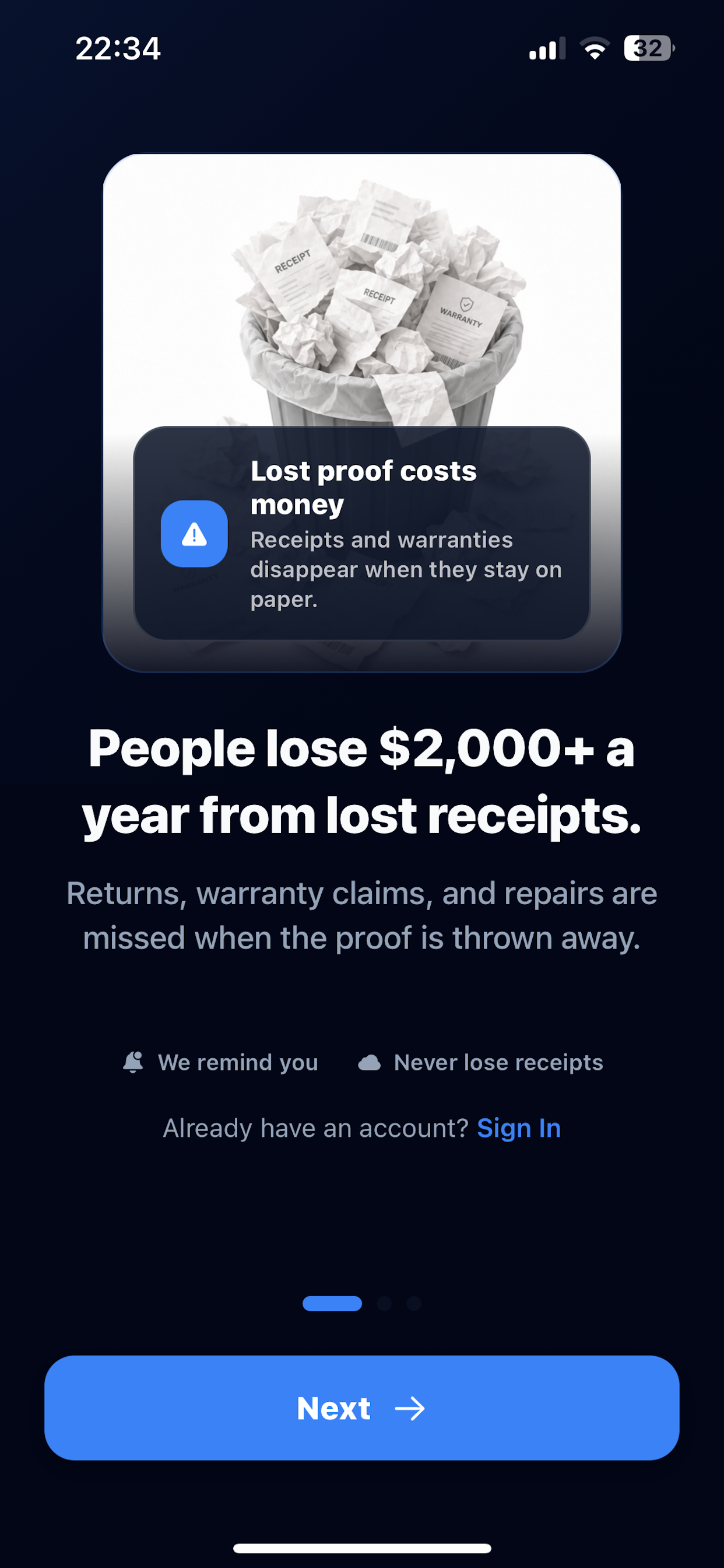 ReceiptScan: Warranty Tracker