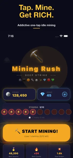 Mining Rush: Deep Strike screenshot 1