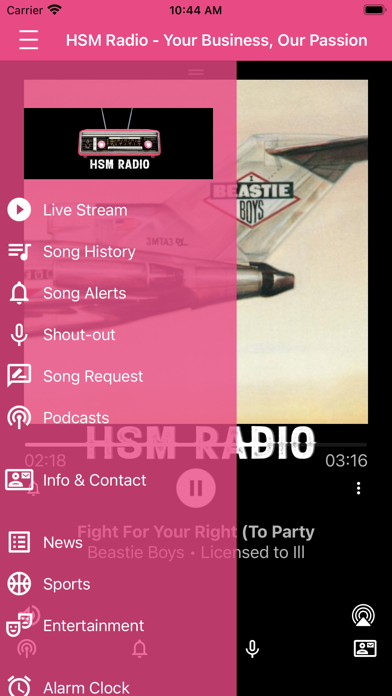 HSM Radio app screenshot 2