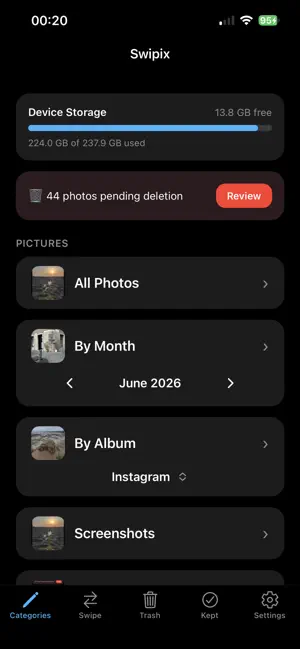 Swipix: Swipe away the clutter screenshot 1