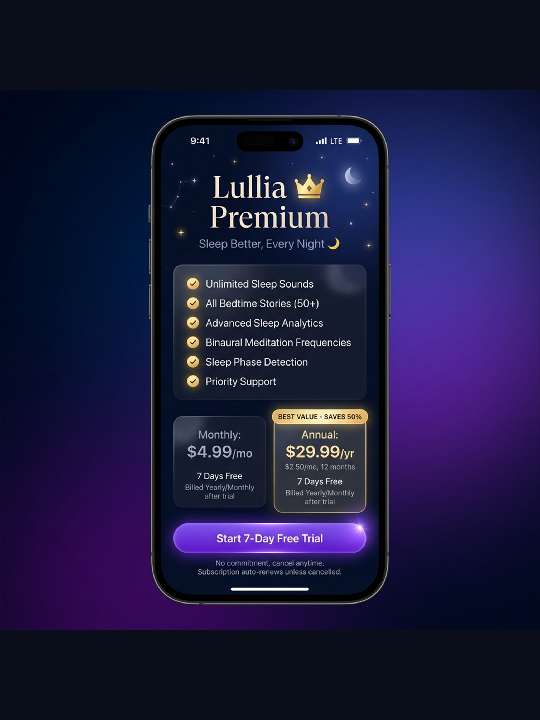 Lullia Sleep Tracker & Sounds screenshot 14