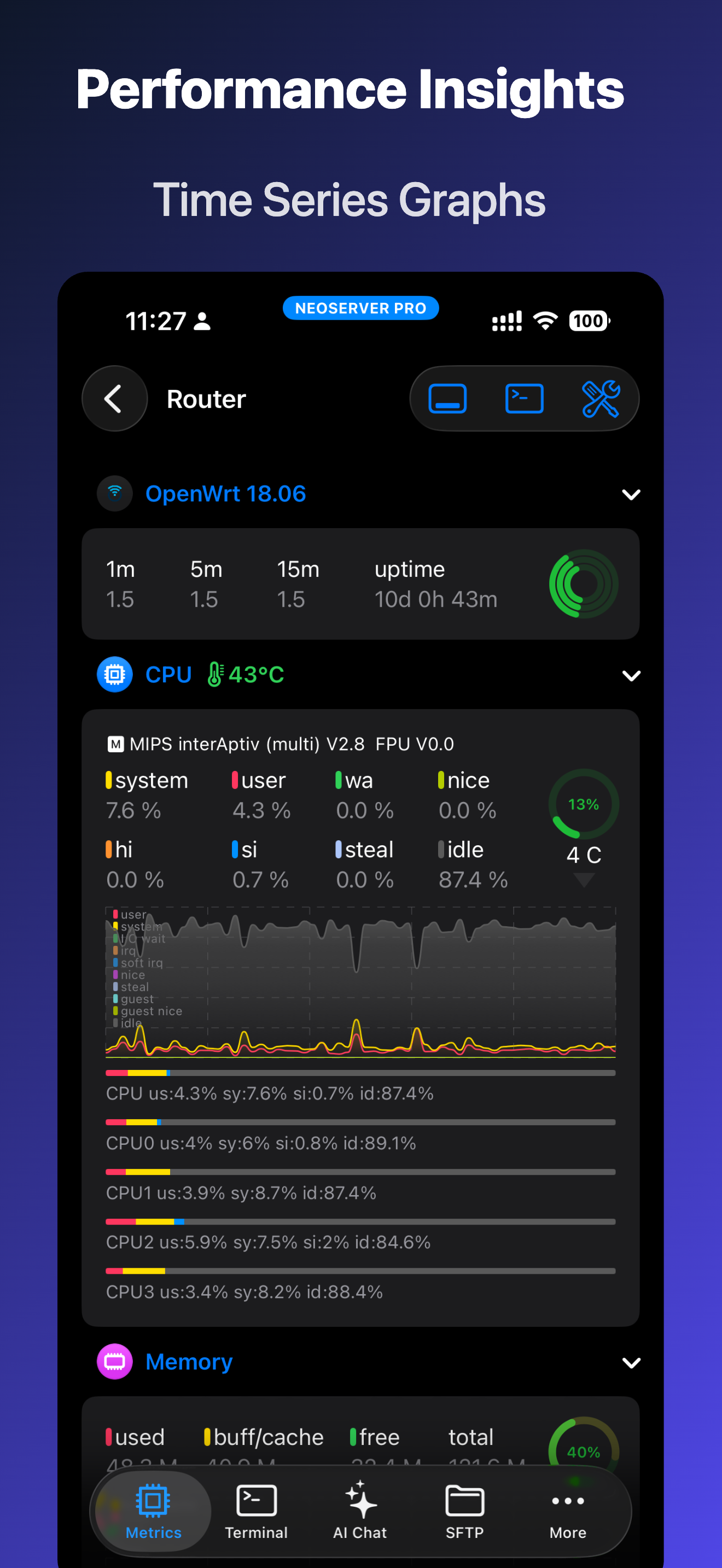NeoServer:SSH Mosh Terminal screenshot 4