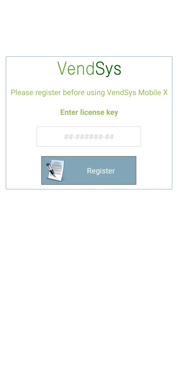 Screenshot #1 pour VendSys Mobile X