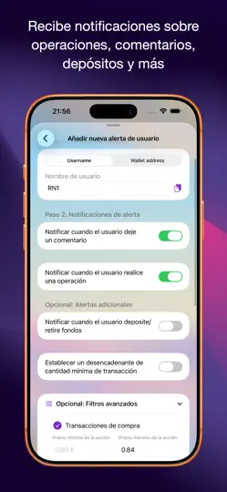 Captura de pantalla de Polymarket Alerts en iPhone 5