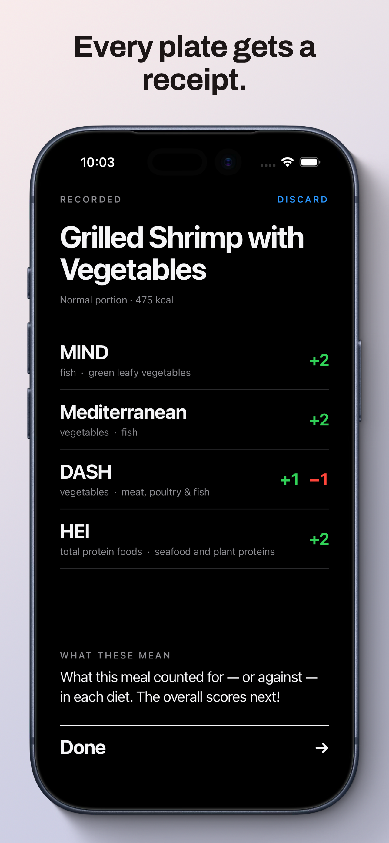 Diet Score Tracker - Adherence screenshot 2