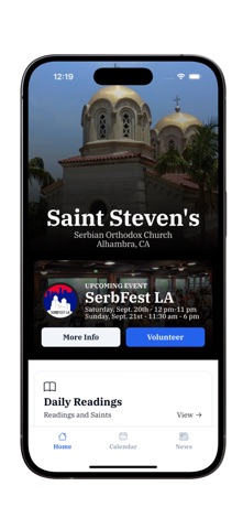 Saint Steven's Mobile App Screenshot 1 of 6