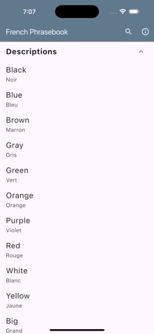 French Basic Phrases screenshot