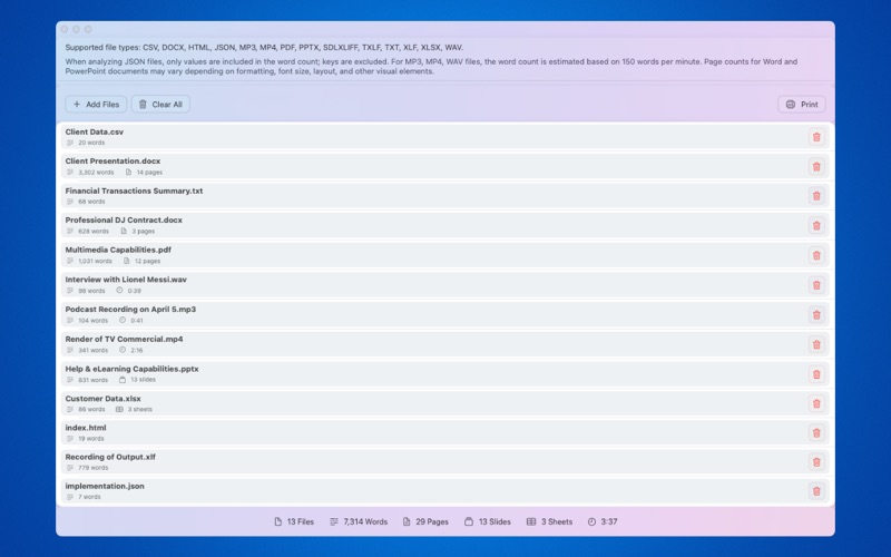 App screenshot