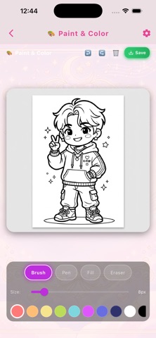 Kpop D H Coloring book screenshot