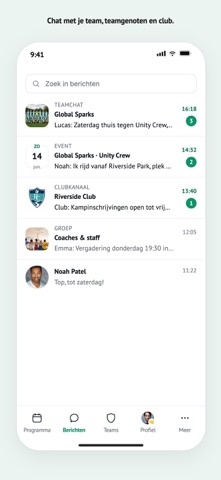 Teamy voor sportteams iPhone screenshot 7