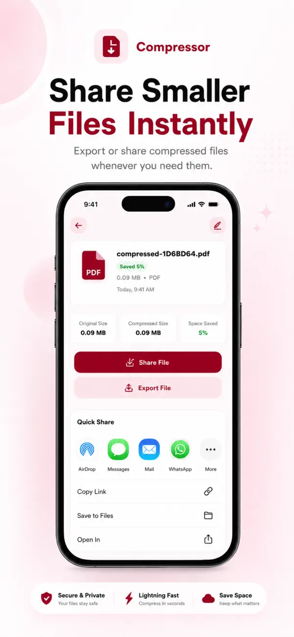 Screenshot #3 pour PDF Compressor App