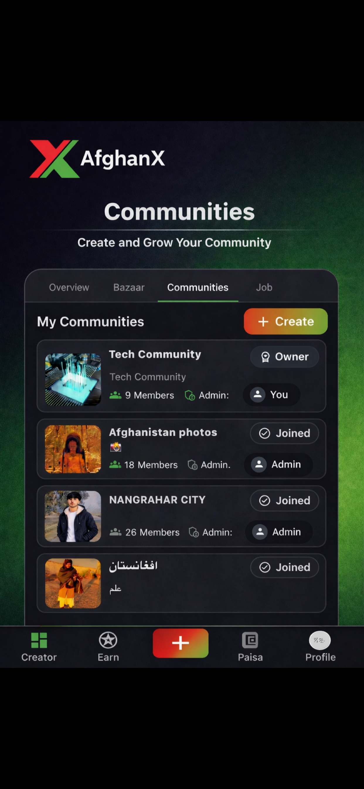 AfghanX: Creator Studio screenshot 3