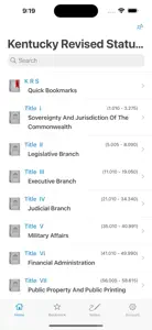 KY Laws Codes Titles KRS screenshot #1 for iPhone