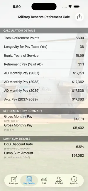 Military Reserve Retirement screenshot 2