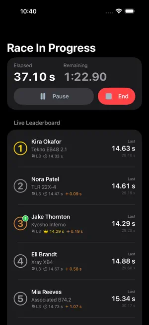 Marshal - Casual Race Manager screenshot 1