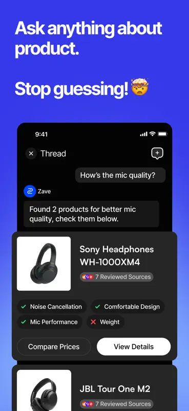 Zave: AI Shopping Assistant screenshot 2 of 4