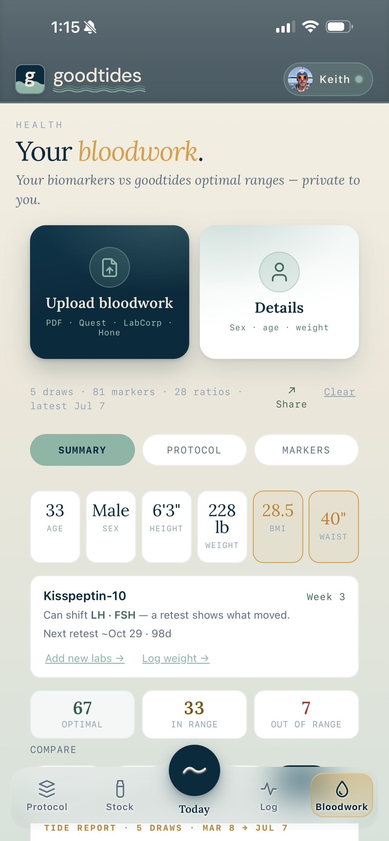 goodtides — peptide tracker screenshot 7