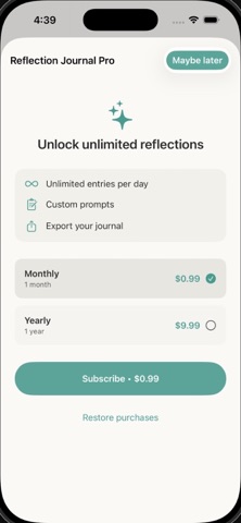 Pocket Reflection Journal screenshot