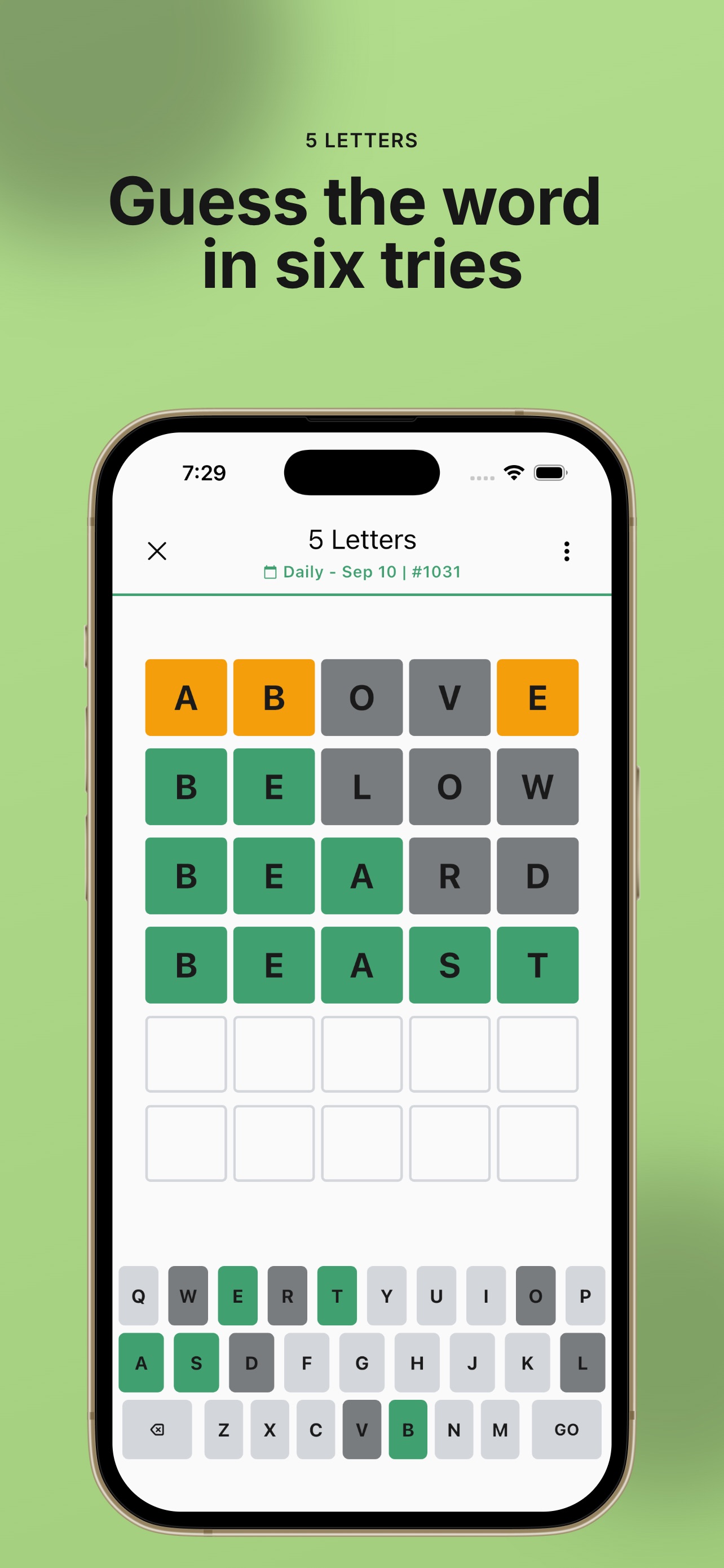 Screenshot 1 of WORDAL: Daily Brain Word Games