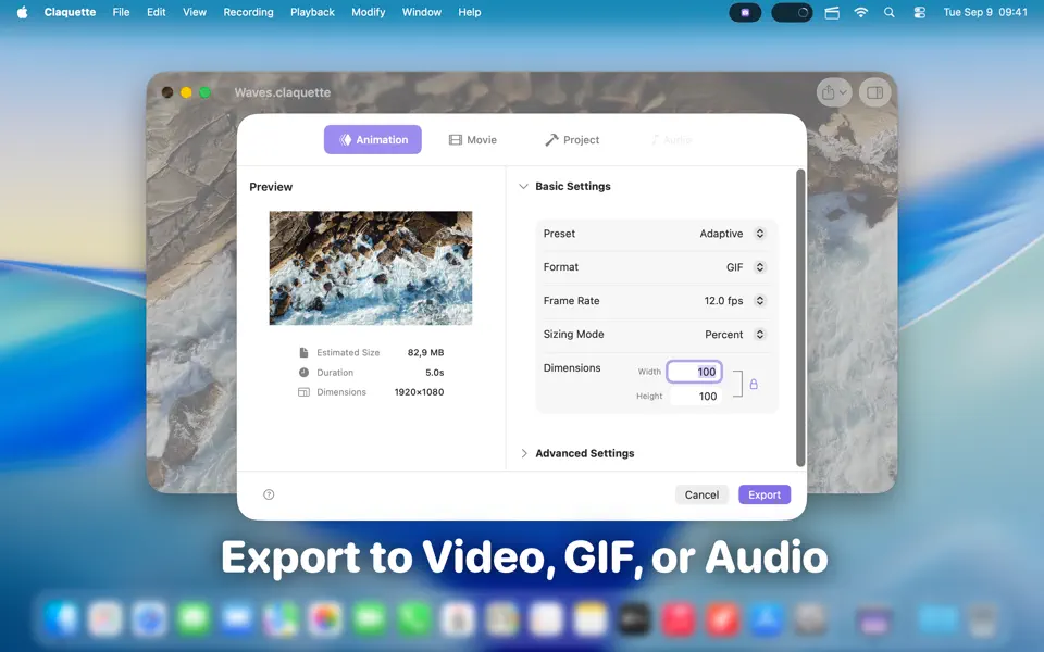 Screenshot 2 of Claquette – GIF & Video Tool 5.0.2