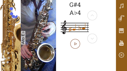 2D Saxophone Fingering Chart Screenshot