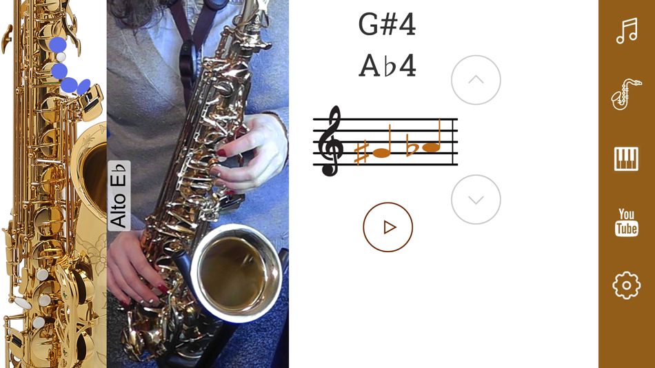 #1. 2D Saxophone Fingering Chart (iOS) 由: DENYS BELIAEV