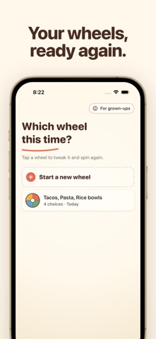 Spin4: Family Choice Wheel iPhone screenshot