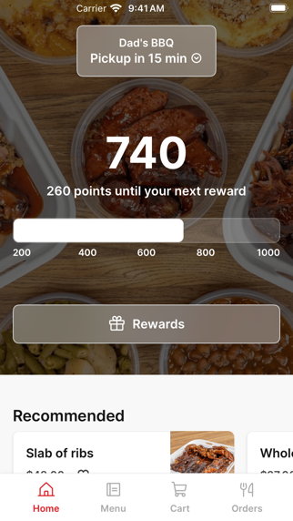 Dad's BBQ iPhone screenshot 1 - Food & Drink app