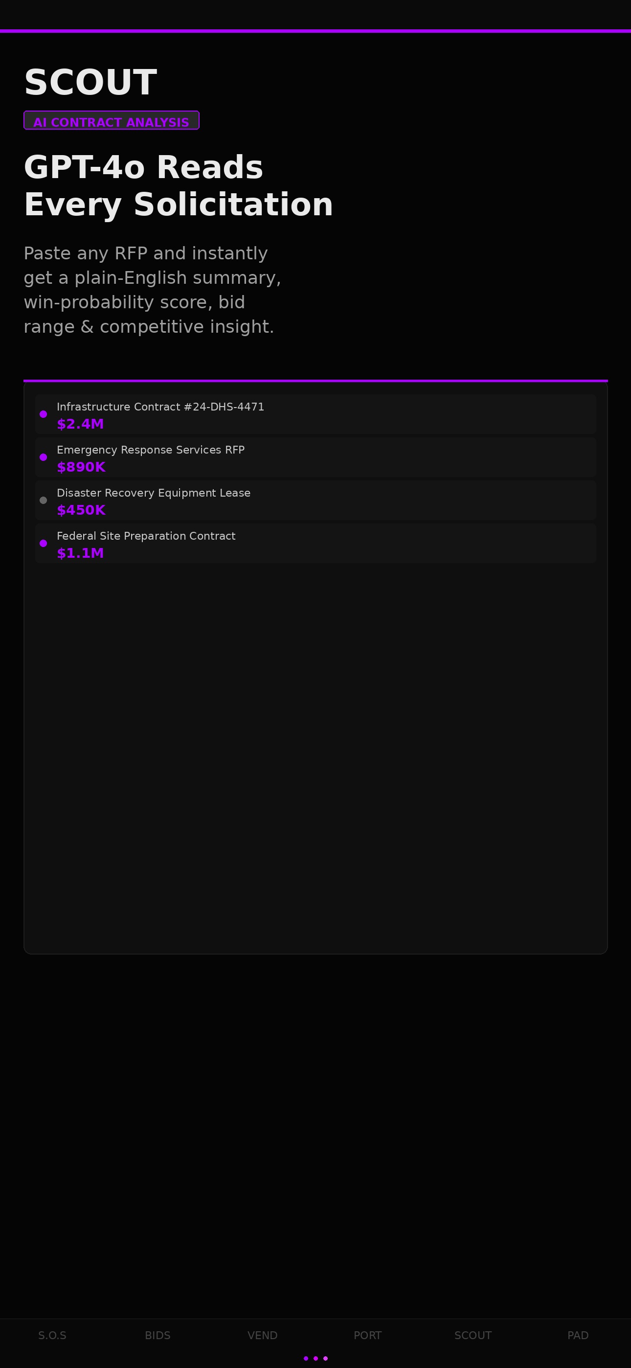 Screenshot 3 of Scout: Gov Bid Monitor