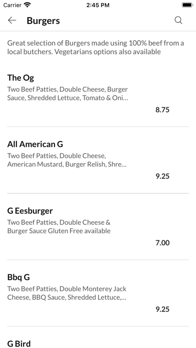 G Burger Screenshot
