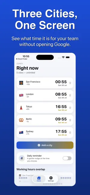 World Time Zones App screenshot 1