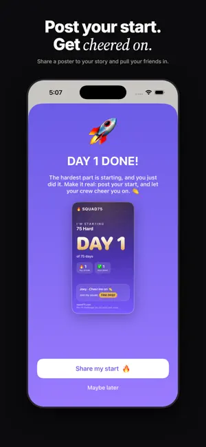 Squad75: 75 Day Challenge screenshot 3