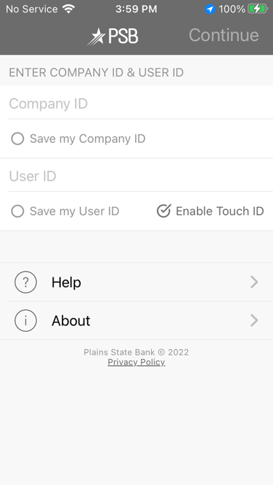 Plains State Bank Business Screenshot