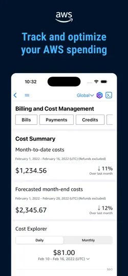 AWS Console iPhone Screenshot 2