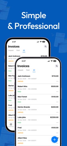 BillFlow – Easy Receipt Maker iPhone screenshot