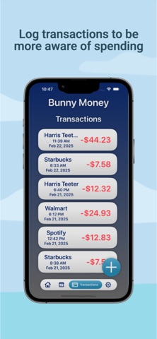 Spending Tracker - Bunny Money iPhone screenshot