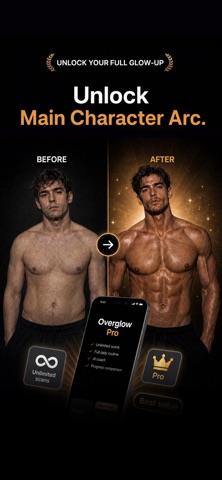 Overglow AI Looksmax Glow Up iPhone screenshot