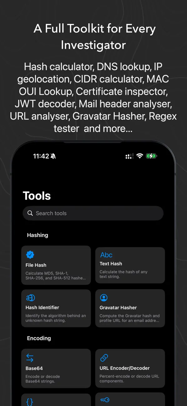 #5. OSINT Toolbox (iOS) Tekijänä: Marcus Roskosch