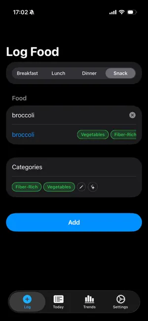 Your Food Log screenshot 2