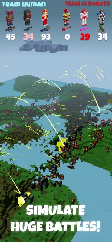 Humans vs Ai: Battle Simulator screenshot 2