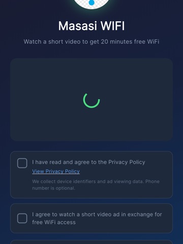Masasi WiFi Access iPad screenshot