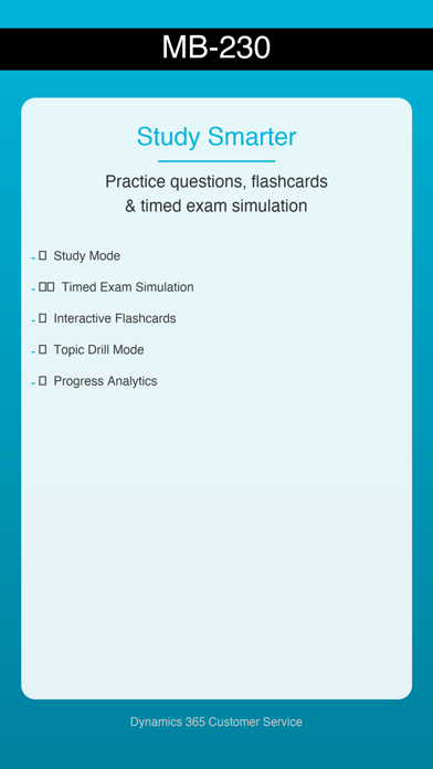 Screenshot #2 pour MB-230 D365 Customer Svc Prep